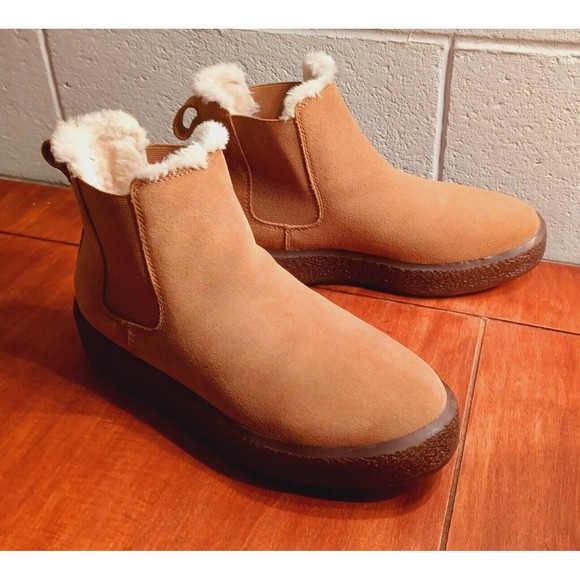 MADEWELL The Toasty Leather Upper Faux Fur Lined Chelsea Boots Sz 9*Runs Big(10) - Picture 5 of 13